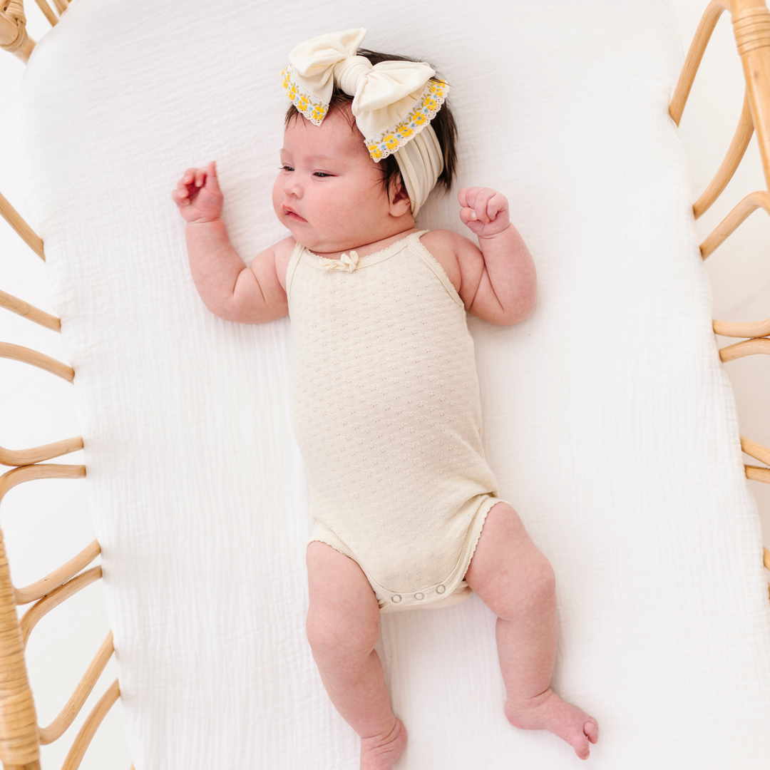 Accessories - NOVELTY FAB®: Ivory Yellow Floral - - Cultured Cloths Apparel
