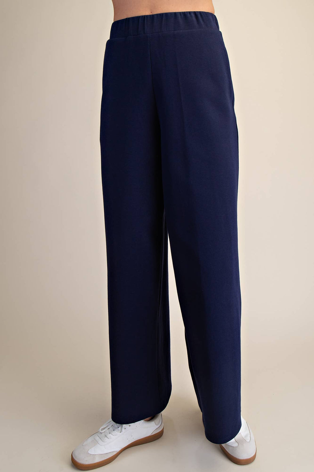 - Waist Elastic Band Wide Leg Pants - - Cultured Cloths Apparel