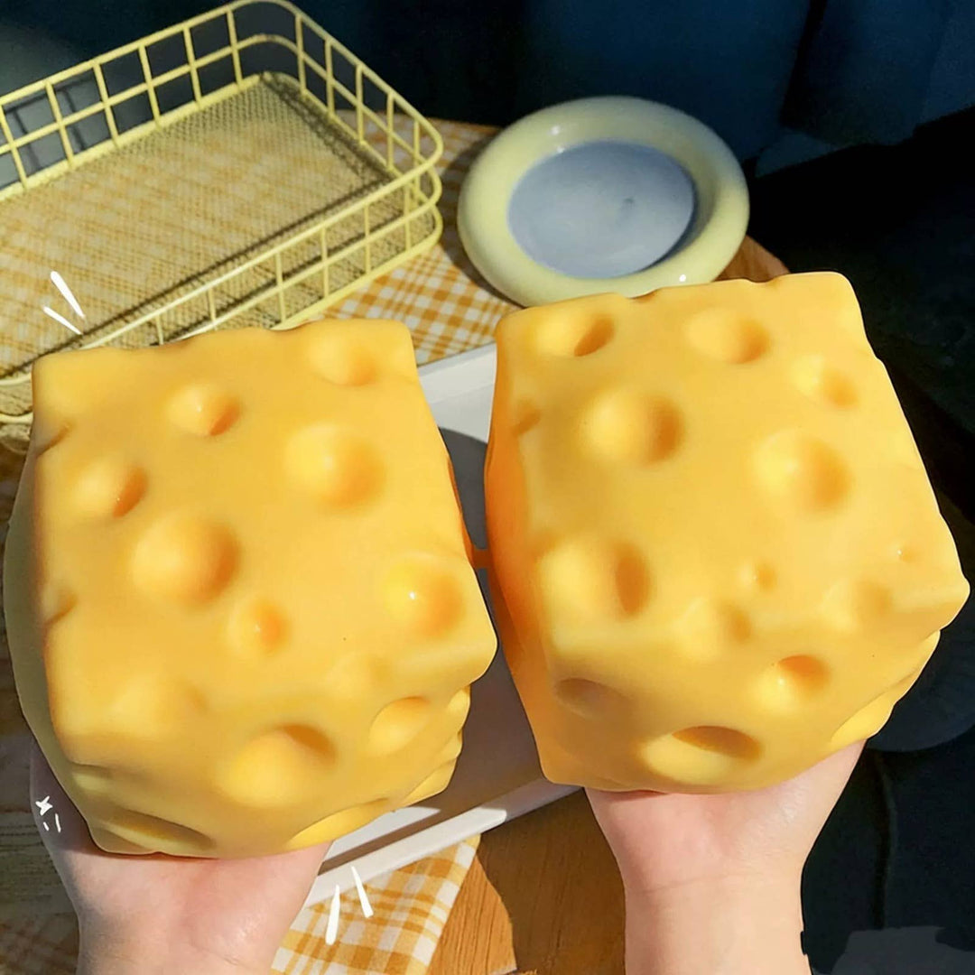 Jumbo Cheese Squishy – Extra Large Slow-Rise Stress Toy