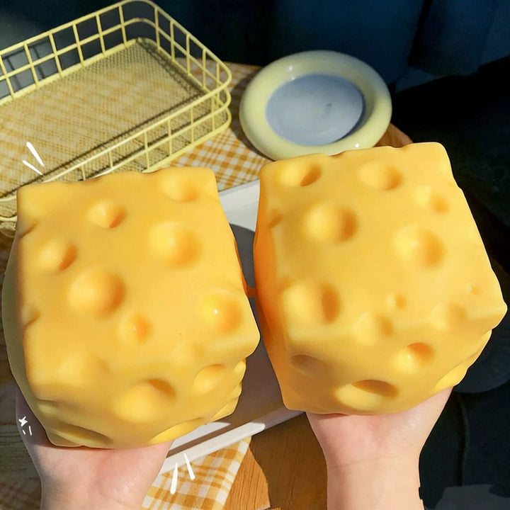 Jumbo Cheese Squishy – Extra Large Slow-Rise Stress Toy