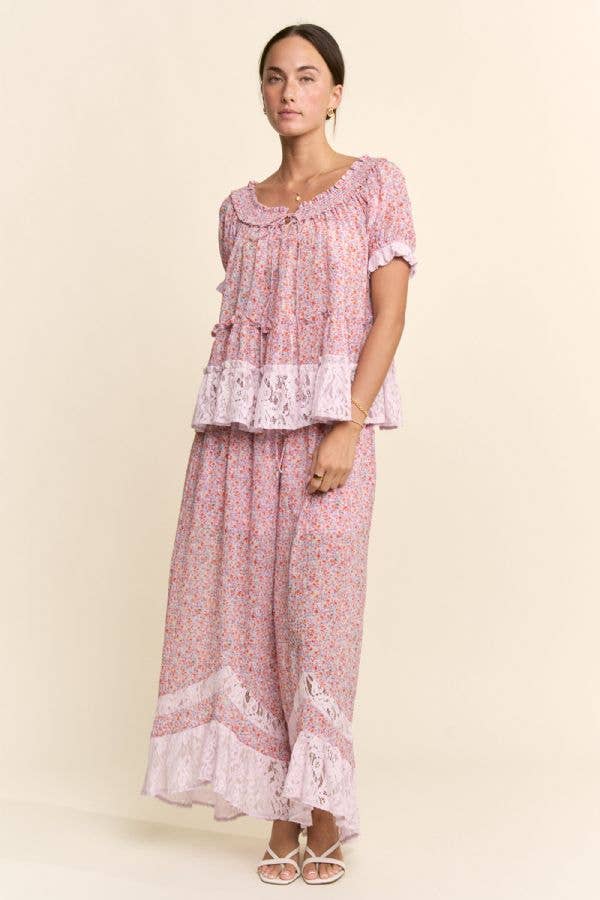 CHIFFON LACE PEASANT SET