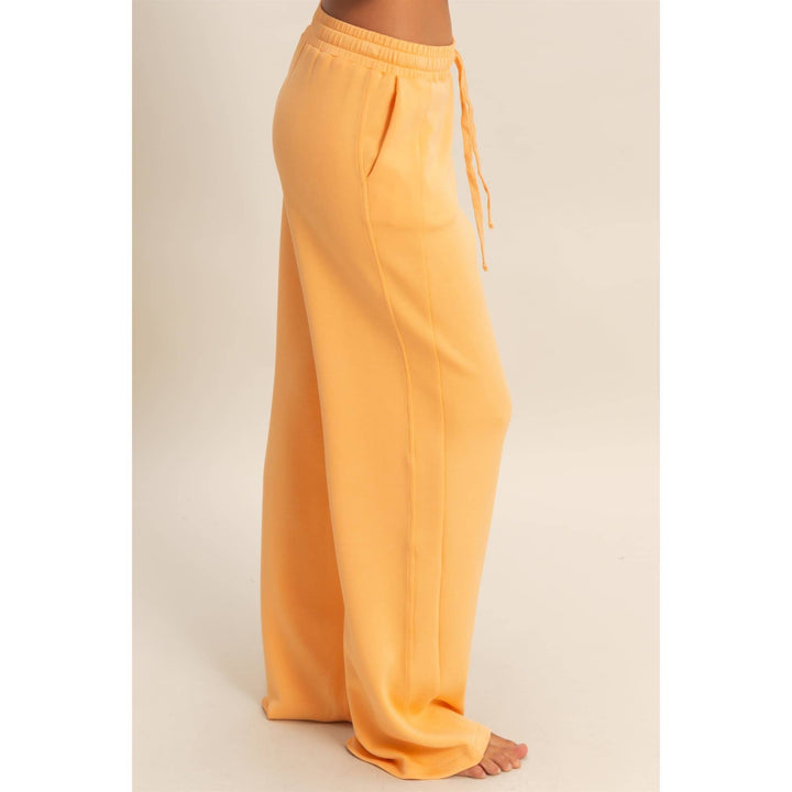Elastic Waist Wide-Leg Pants