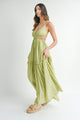 Women's Dresses - MABLE Cutout Waist Backless Maxi Dress -  - Cultured Cloths Apparel