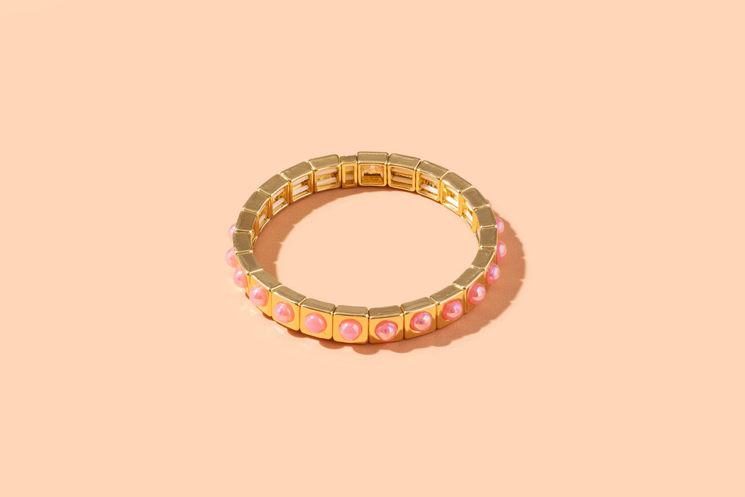 Accessories, Bracelets - Enamel Stretch Bracelet - Earth Tone Colors - - Cultured Cloths Apparel
