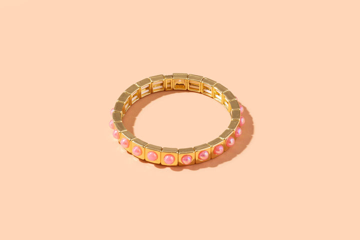 Accessories, Bracelets - Enamel Stretch Bracelet - Earth Tone Colors - - Cultured Cloths Apparel