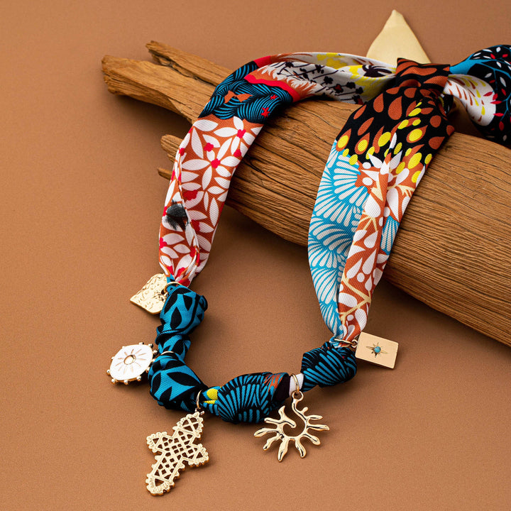 Accessories, Necklaces - HANDMADE ANIMAL DESIGN SCARF NECKLACE-CROSS HEART| 80N92491 - - Cultured Cloths Apparel
