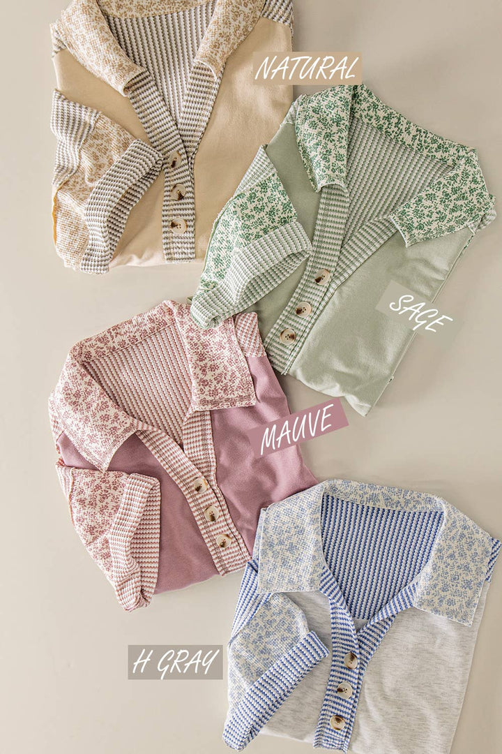 Women's Short Sleeve - Oversized Half Button Down Collared Knit Top - - Cultured Cloths Apparel