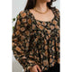 Women's Long Sleeve - Floral Babydoll Blouse -  - Cultured Cloths Apparel