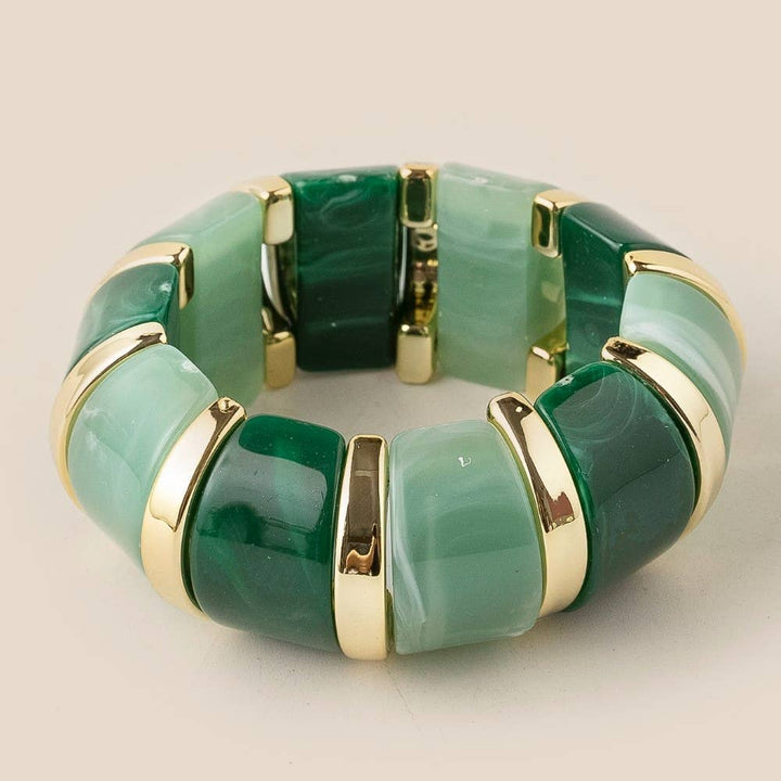 Accessories, Bracelets - Colorful Resin Block Bracelet - - Cultured Cloths Apparel