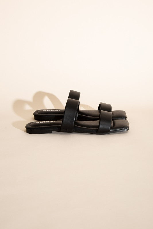 Shoes - RAMSEY-S DOUBLE STRAP SLIDES -  - Cultured Cloths Apparel