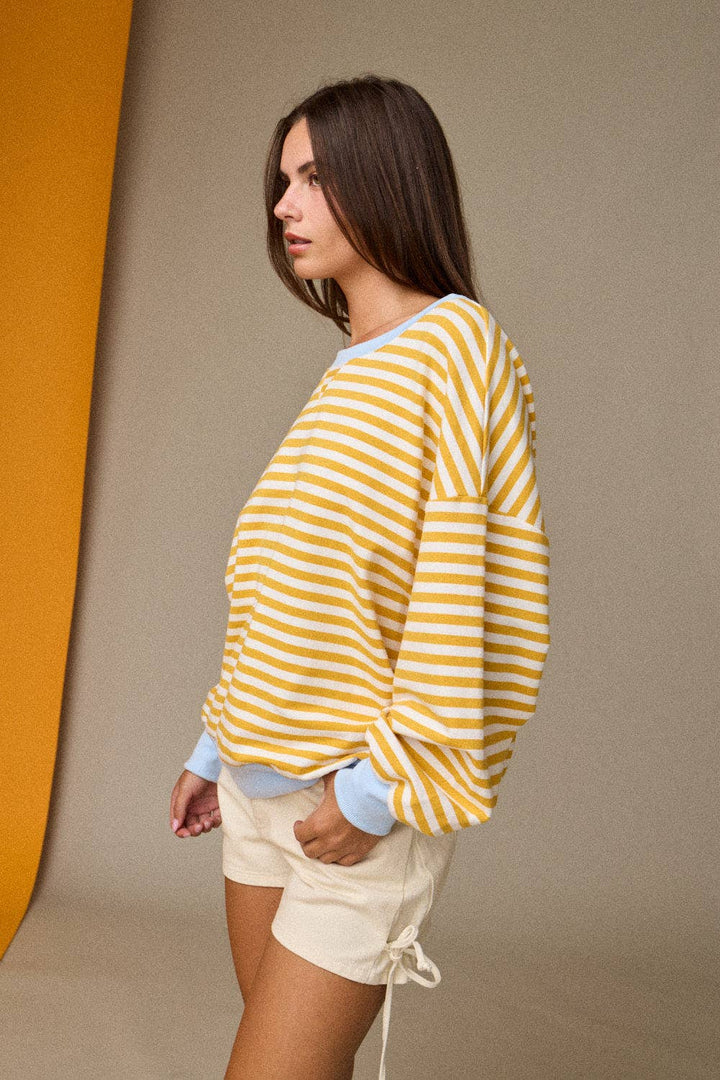 Striped Relaxed Fit Pullover