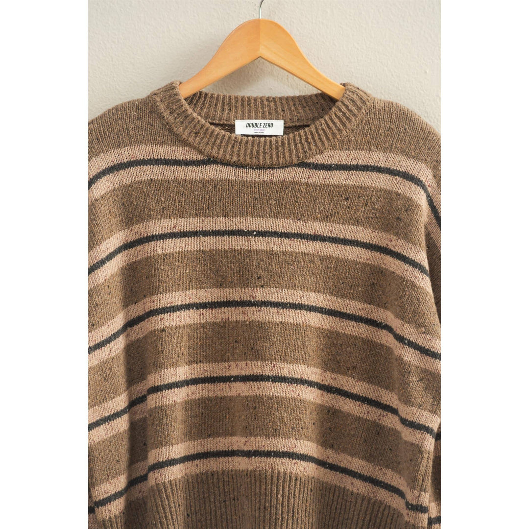 Striped Crew Neck Cozy Sweater