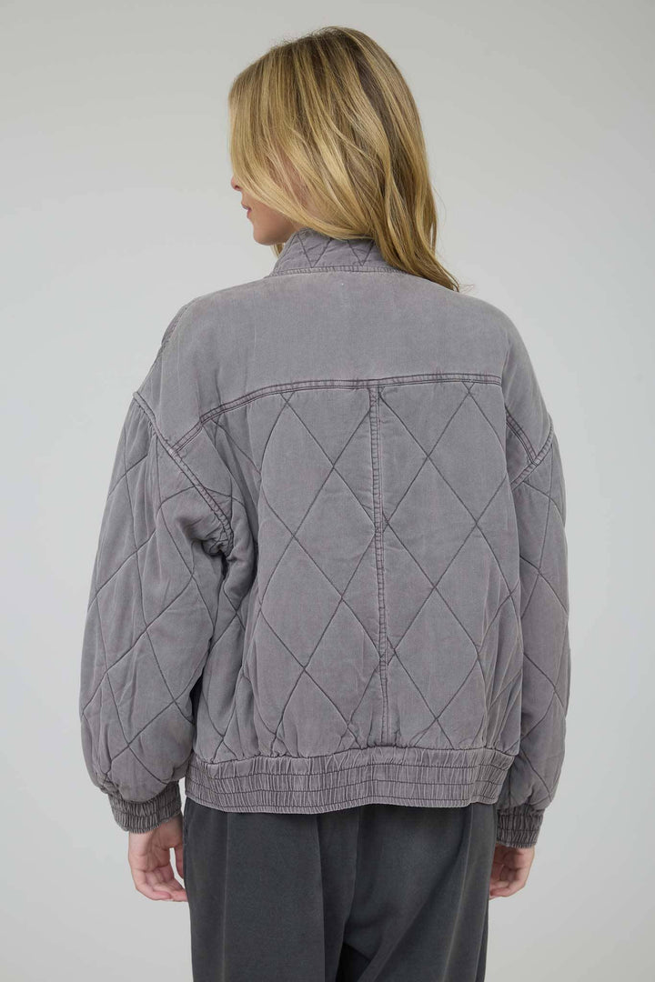 Outerwear - WASHED QUILTED BUTTON DOWN JACKET - - Cultured Cloths Apparel