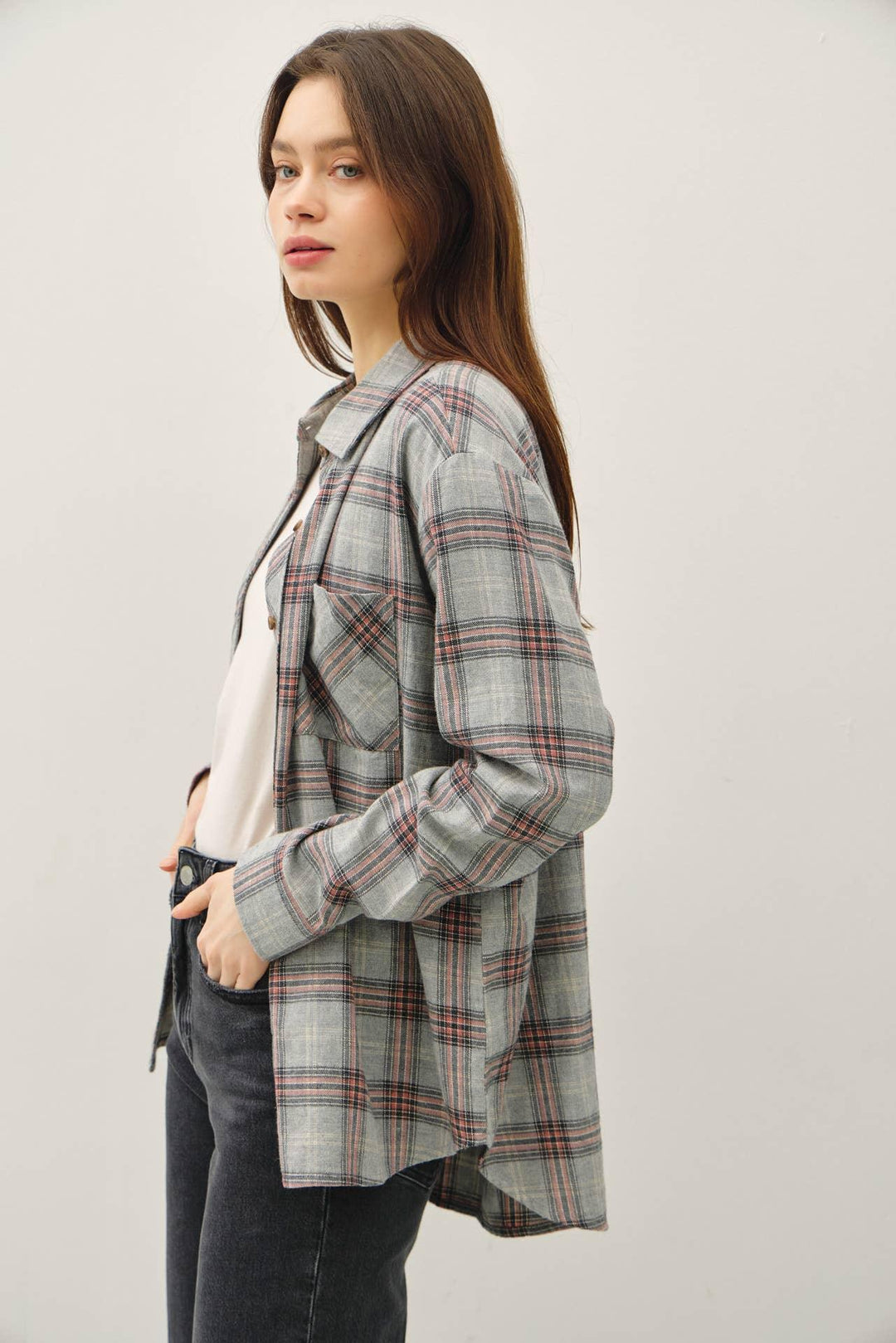 COTTON 100 CLASSIC SMALL PLAID SHIRT