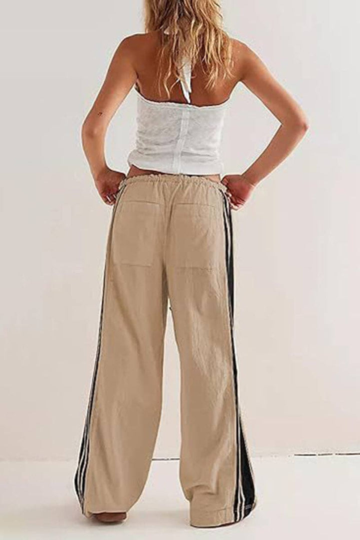 Pants - Striped Drawstring Jogger Pants - - Cultured Cloths Apparel