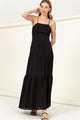  - Said Yes Tiered Maxi Dress - BLACK - Cultured Cloths Apparel