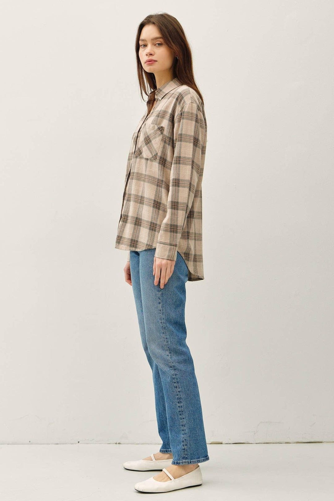 COTTON 100 CLASSIC SMALL PLAID SHIRT