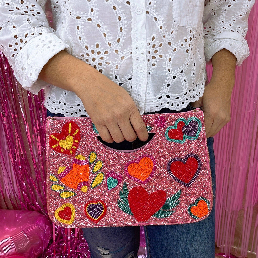 Bags - Wing Heart Clutch - - Cultured Cloths Apparel