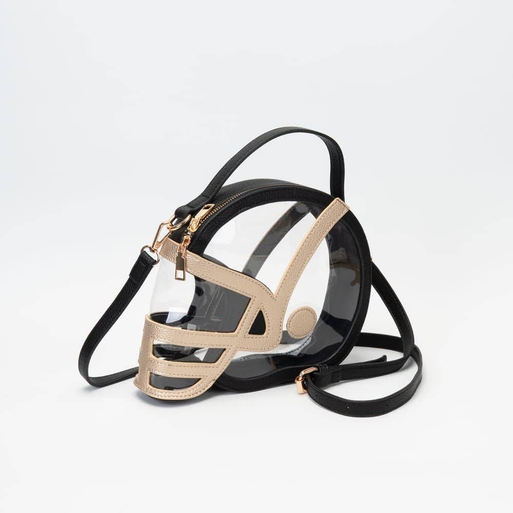 Handbags - TG10902 Clear Gameday Football Helmet Satchel/Crossbody Bag - - Cultured Cloths Apparel