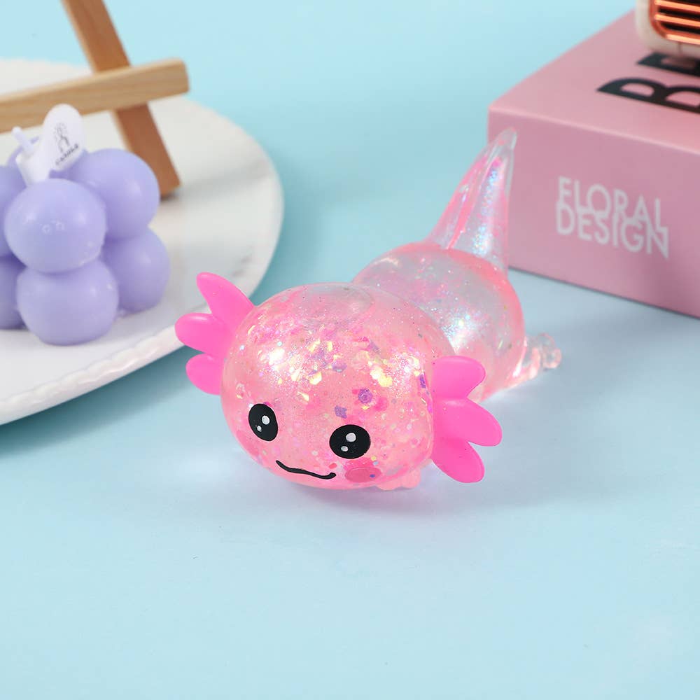 Accessories, Toys - Glitter Salamander Stress Relief Squishy Toy - - Cultured Cloths Apparel