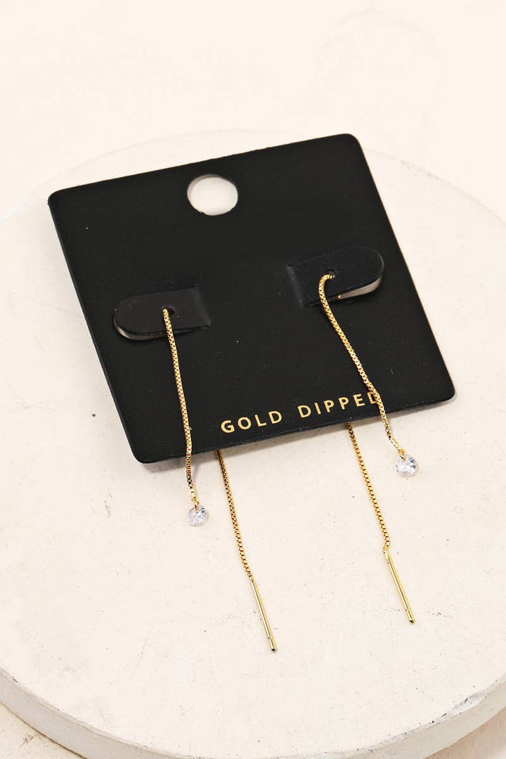 Accessories, Earrings - Dainty Chain Dangle Earrings - G - Cultured Cloths Apparel