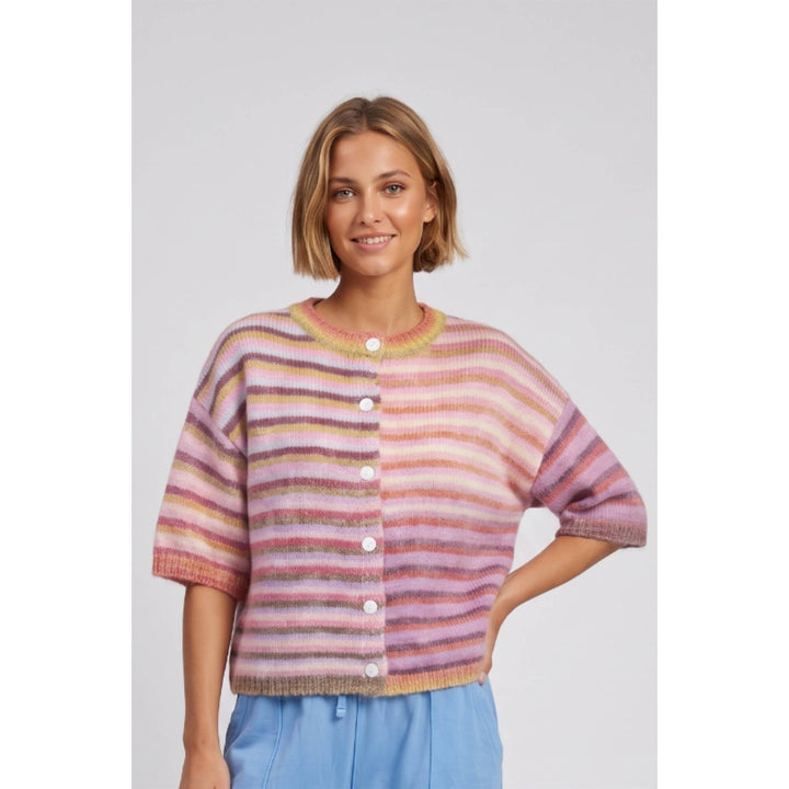 Multi color button up cardigan