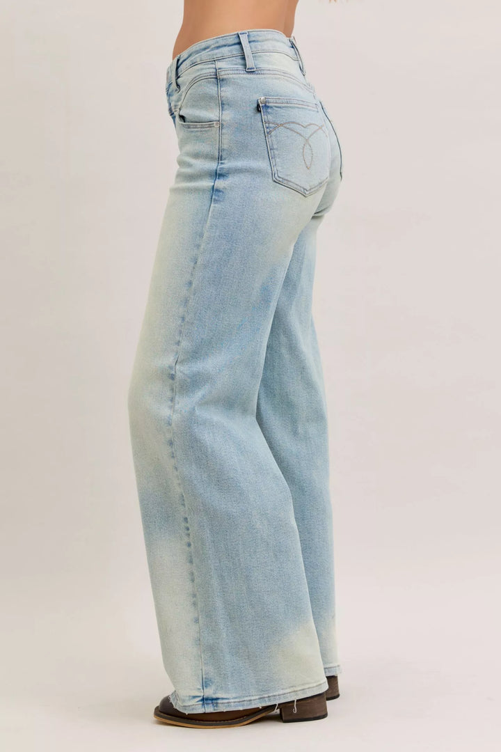 Denim - Judy Blue High Waist Column Straight Jeans - - Cultured Cloths Apparel
