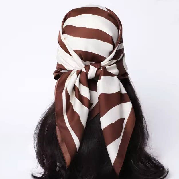 Accessories, Scarves - Large Vintage Zebra Print Bandana Scarf - - Cultured Cloths Apparel