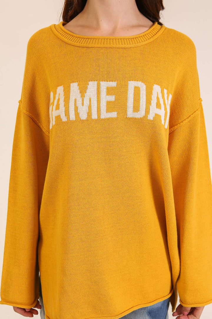 Game Day" Graphic Knit Sweater