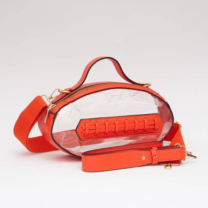 - Clear Gameday Football Stitch Detail Crossbody Bag - - Cultured Cloths Apparel