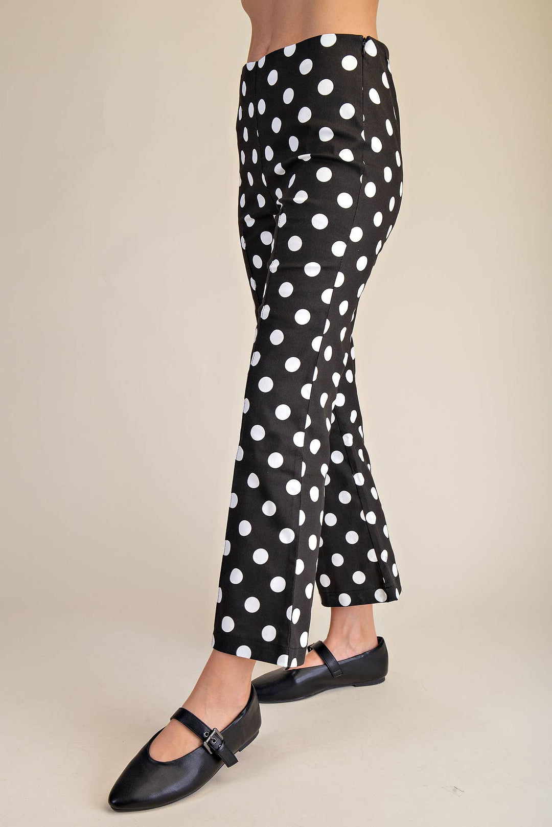 Pants - Flare Crop Dot Pants - - Cultured Cloths Apparel