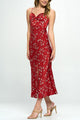 Women's Dresses - Satin floral maxi dress -  - Cultured Cloths Apparel