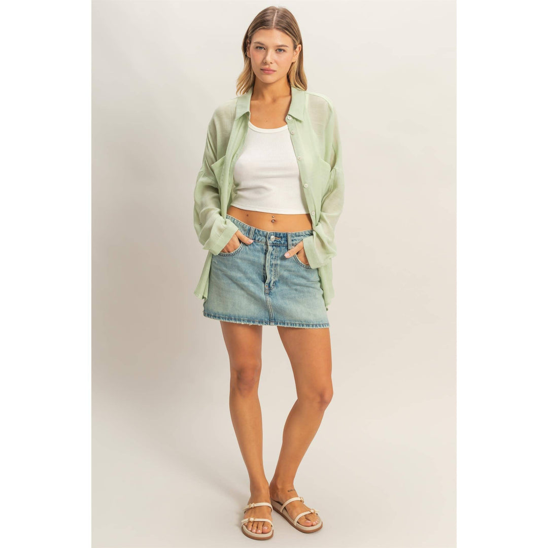 Women's Short Sleeve - Button-Down Blouse - - Cultured Cloths Apparel