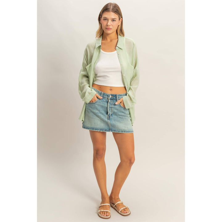 Women's Short Sleeve - Button-Down Blouse - - Cultured Cloths Apparel