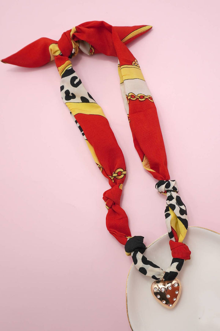 Accessories, Necklaces - HANDMADE SCARF CHARM NECKLACE | 80N91790 - - Cultured Cloths Apparel
