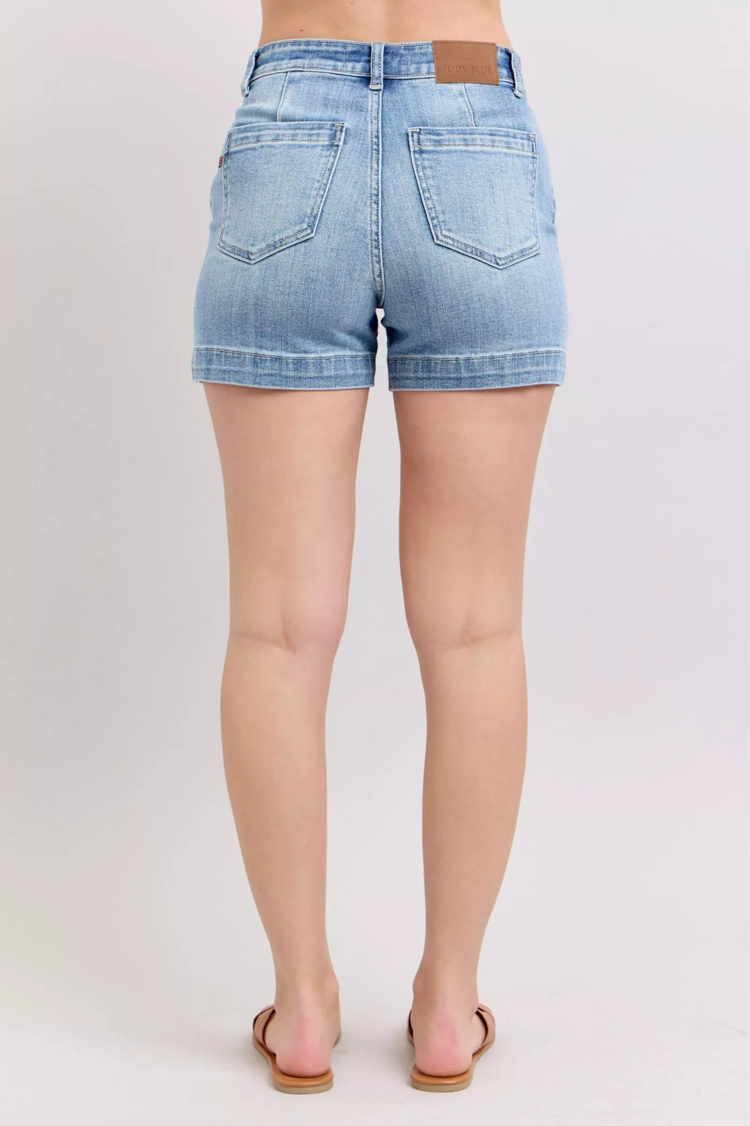 Women's Shorts - Judy Blue Mid Rise Denim Shorts - - Cultured Cloths Apparel