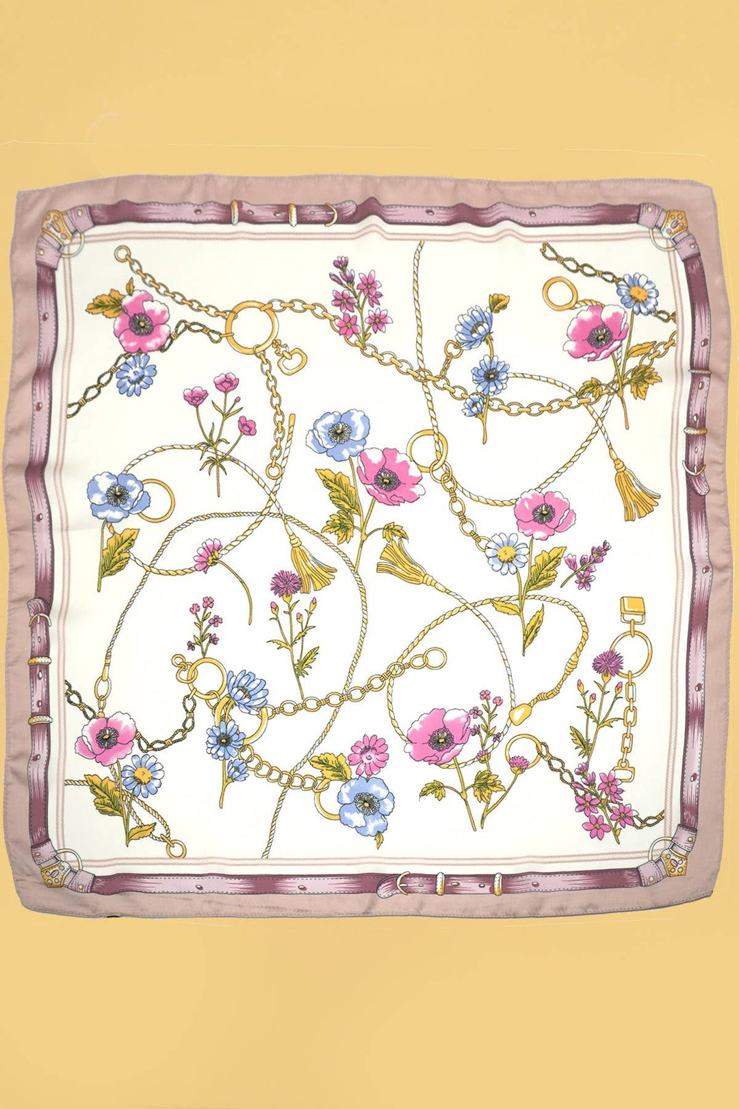 Accessories, Scarves - Vintage Floral Print Bandana Scarf - - Cultured Cloths Apparel