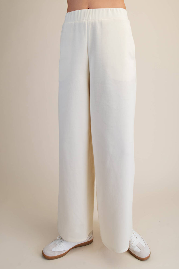 - Waist Elastic Band Wide Leg Pants - - Cultured Cloths Apparel