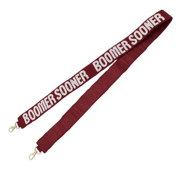 Accessories, Bags - Beaded Purse Straps - NCAA Licensed - Boomer Sooner - Cultured Cloths Apparel