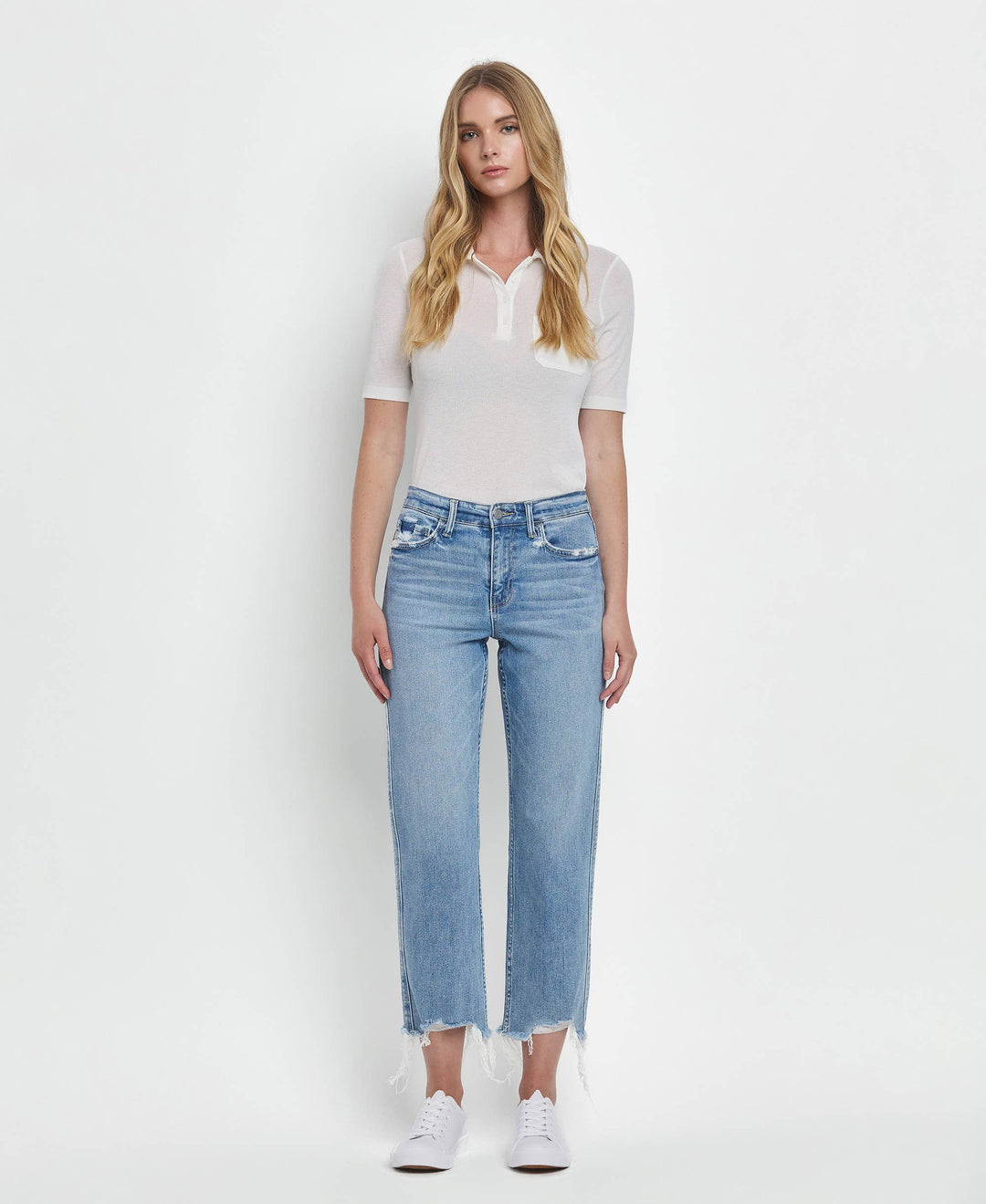 - HIGH RISE REGULAR STRAIGHT JEANS T6478 - - Cultured Cloths Apparel