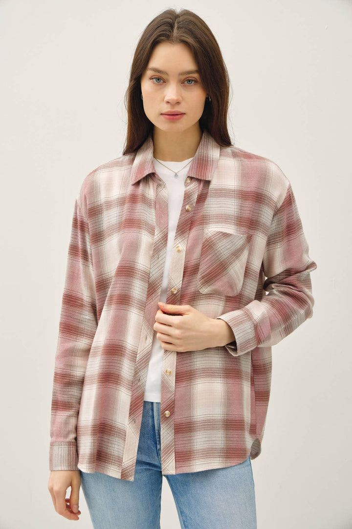 VINTAGE PLAID BOXY SHIRT