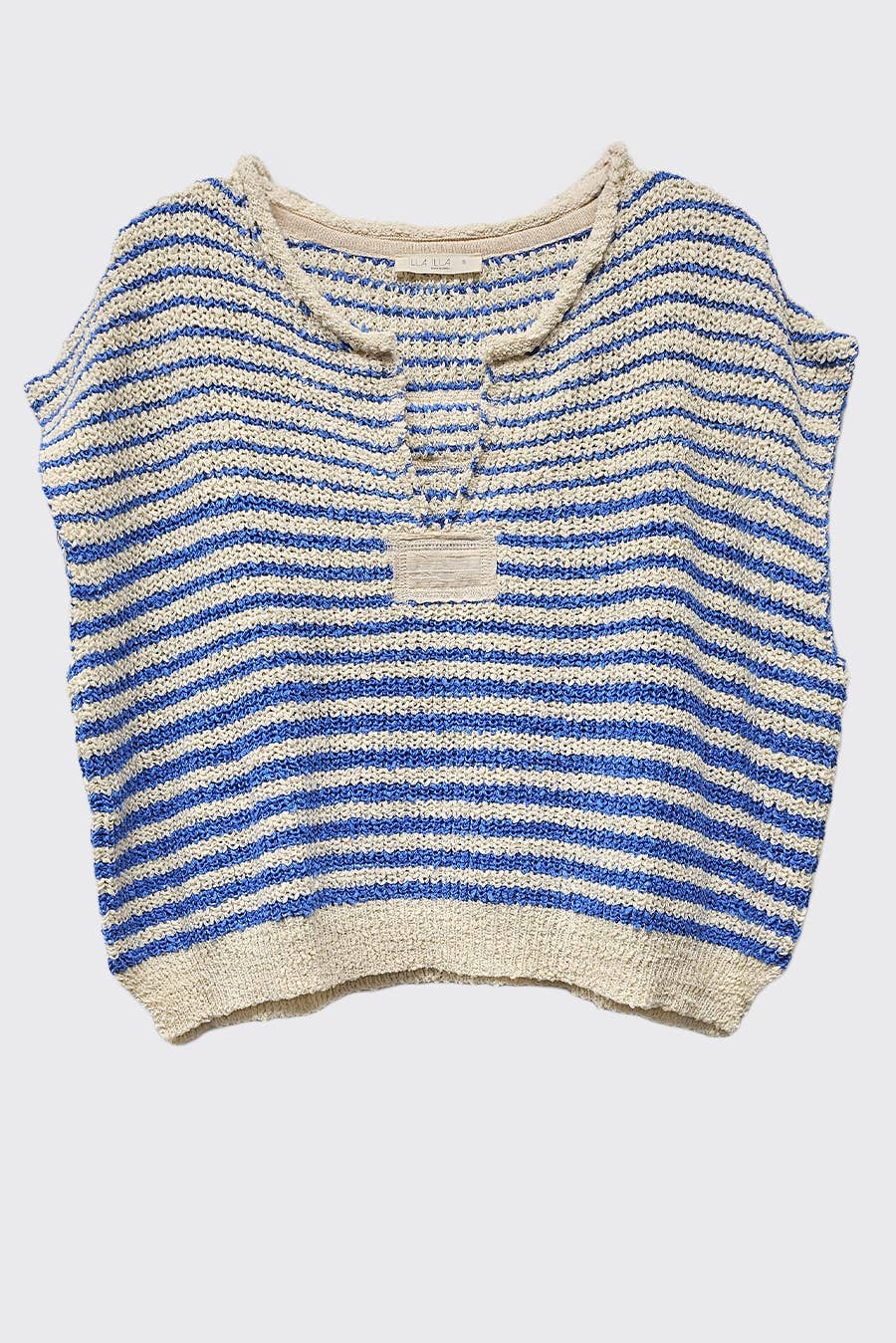 - Striped Cap sleeve Slouchy Sweater - - Cultured Cloths Apparel