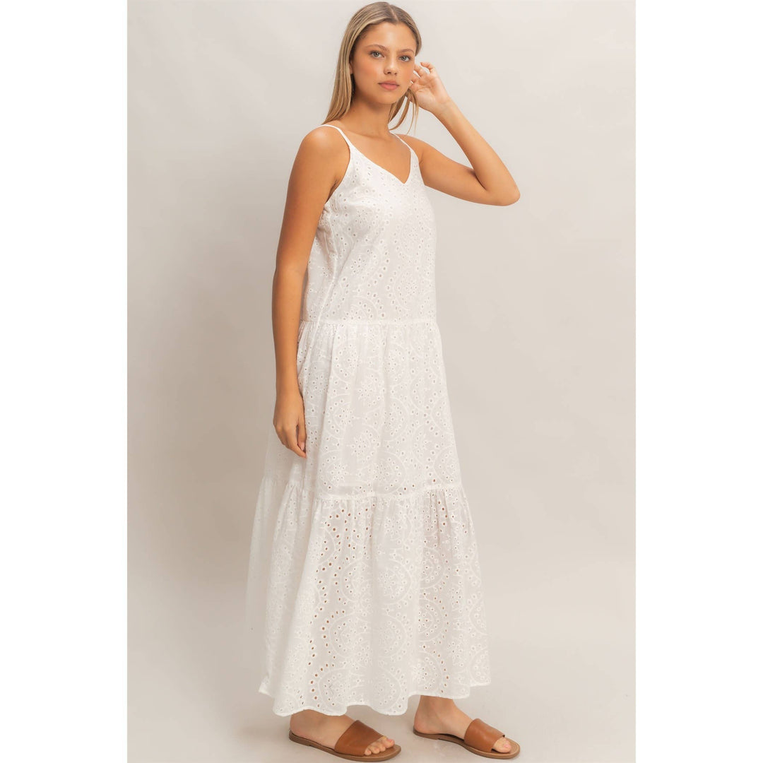Dresses - Tiered Spaghetti Strap Maxi Dress - - Cultured Cloths Apparel