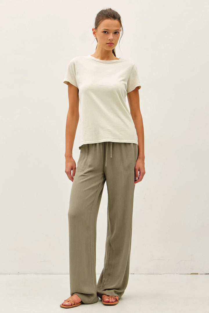 NEW COLOR-GARMENT DYED COTTON SLUB TEE