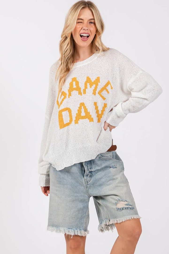 GAME DAY CREWNECK SWEATER TOP