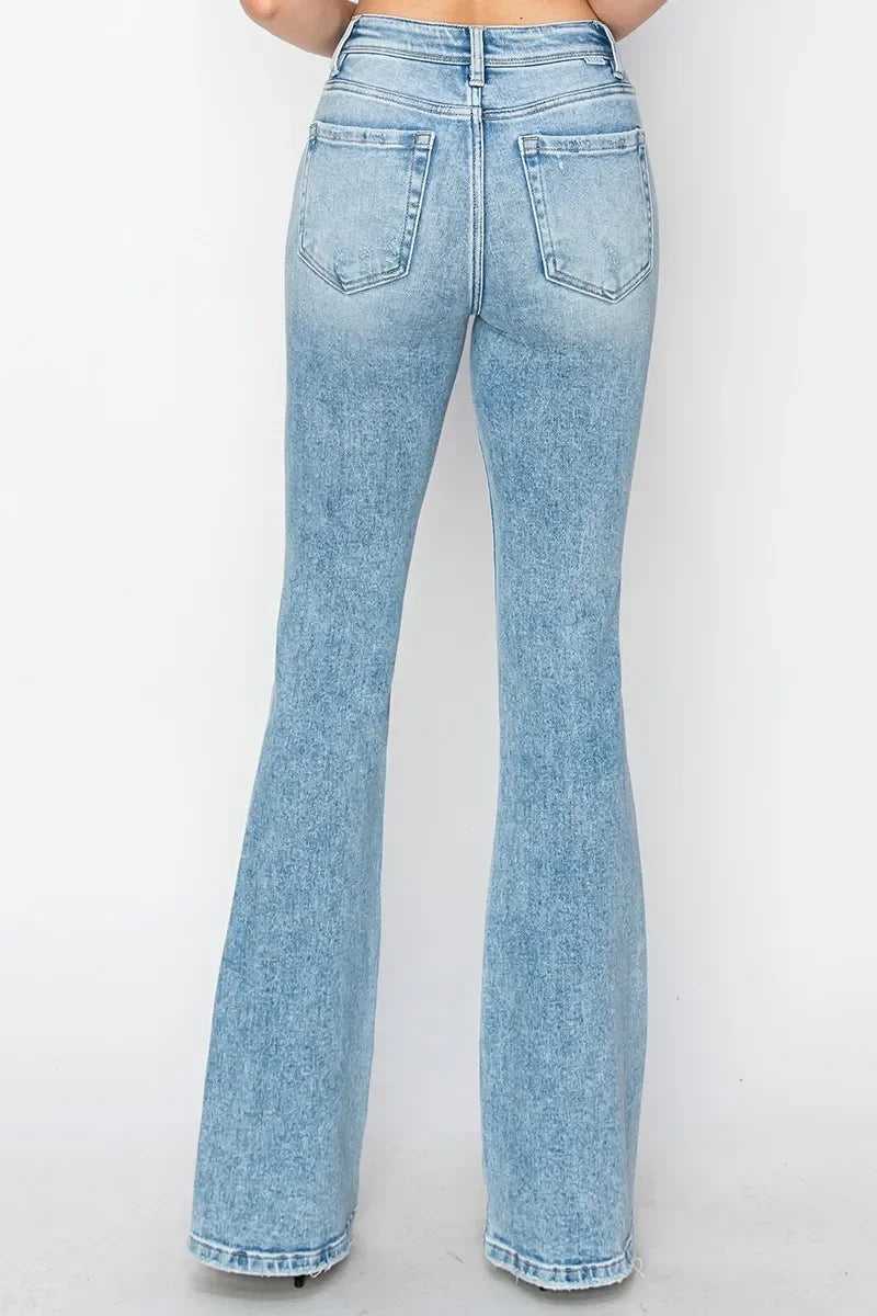 Denim - RISEN High Rise Bootcut Jeans - - Cultured Cloths Apparel