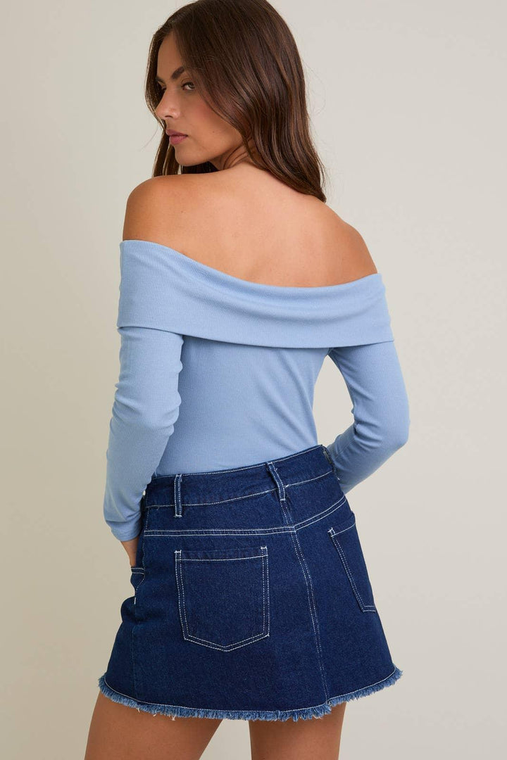 Women's Long Sleeve - Off Shoulder Bodysuit - - Cultured Cloths Apparel