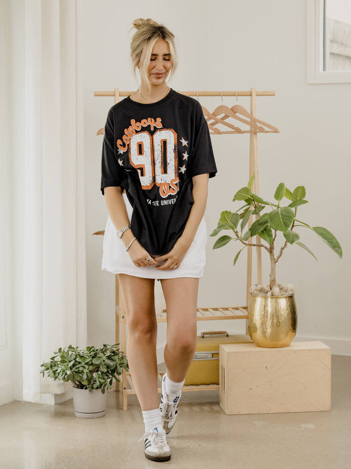 OSU Cowboys Jersey Patch Smoke Heavyweight Tee