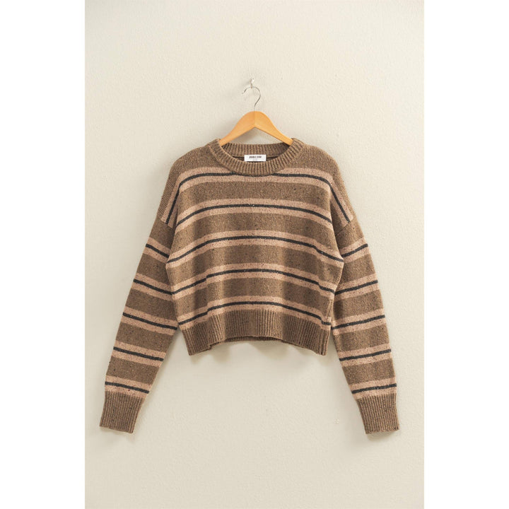 Striped Crew Neck Cozy Sweater