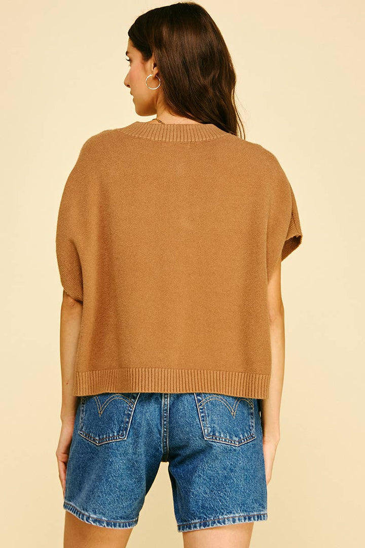 DROPPED SHOULDER SWEATER TOP